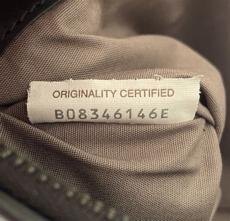 Bottega Veneta serial number tag